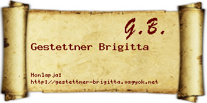 Gestettner Brigitta névjegykártya